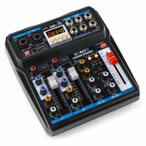 Vonyx Vmm-P500 Mezclador de Audio Dsp/Mp3/Usb/BlueTooth [1]