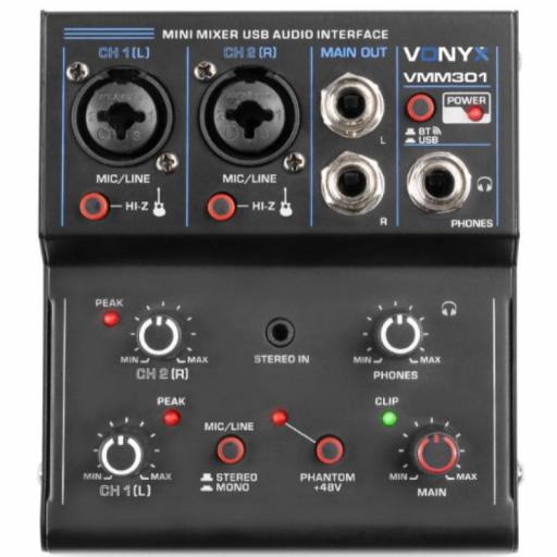Vonyx Vmm301 Mezclador de Audio Usb/BlueTooth