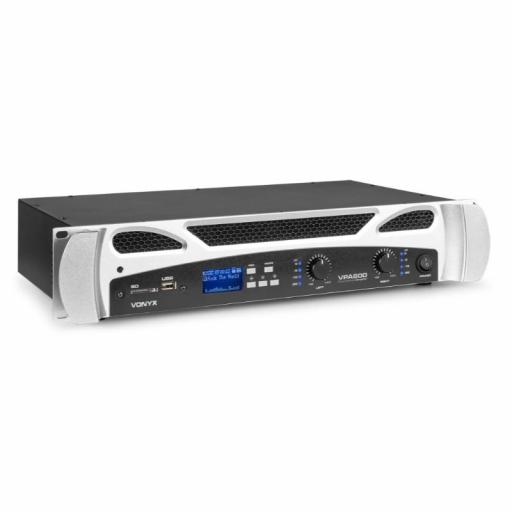Vonyx Vpa 600 Pa Amplificador 2 x 300W con Reproductor Multimedia y BlueTooth [1]