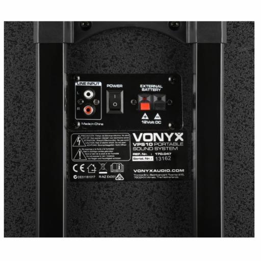 Vonyx Vps10 Altavoz Amplificado con Batería y BlueTooth 10" 250W [3]
