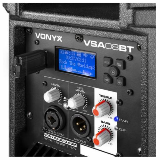 Vonyx Vsa08Bt Altavoz Amplificado 8" 120W Mp3/BlueTooth [3]