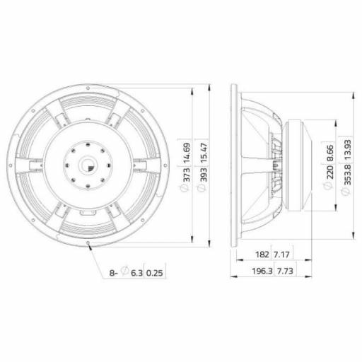 Lavoce WAF154.00 Altavoz de Subgraves 15" 1500 Watios @8 Ohms [1]