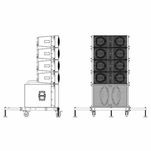 Wharfedale Pro Wla 28 Dolly Frame Carro para Transporte de Line Array [1]