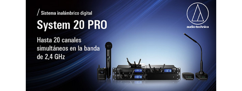 NUEVO SISTEMA INALAMBRICO DIGITAL AUDIO-TECHNICA SYSTEM 20 PRO