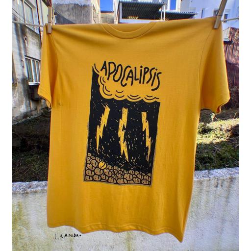 Camiseta unisex mostaza APOCALIPSIS
