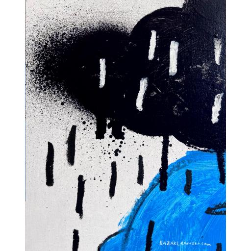 ¡BASTA!. Original sobre madera 40 x 40 x 3,5 [2]