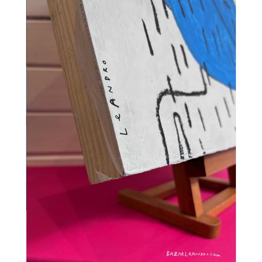 ¡BASTA!. Original sobre madera 40 x 40 x 3,5 [3]