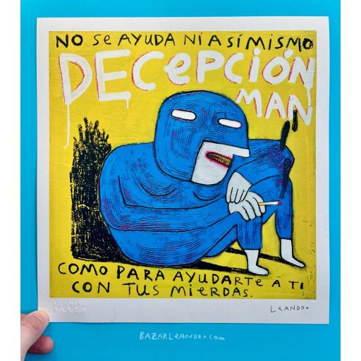 DECEPCIÓN MAN. Lámina  32 x 33 cms.