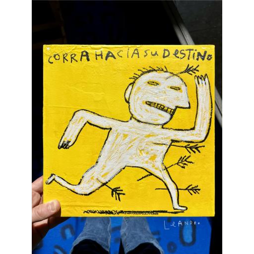 CORRA HACIA SU DESTINO  Original sobre madera 30 x 30 x 4,5 cm [2]
