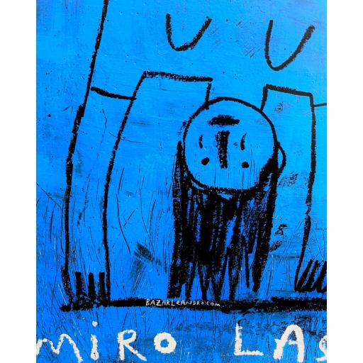 MIRO LAS ESTRELLAS. Original sobre madera  54,5 X 54, 5 cm [1]