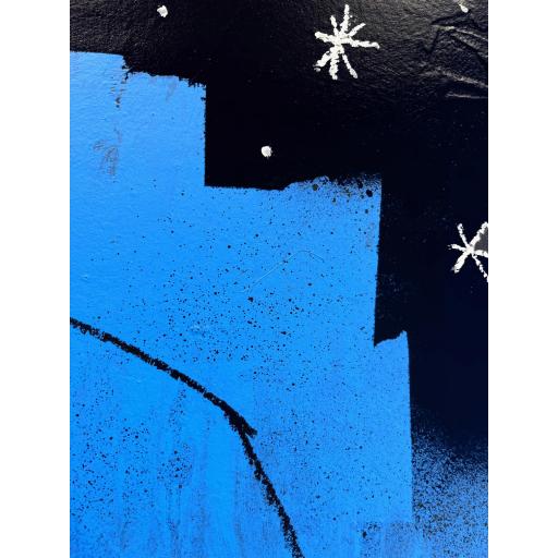 MIRO LAS ESTRELLAS. Original sobre madera  54,5 X 54, 5 cm [2]