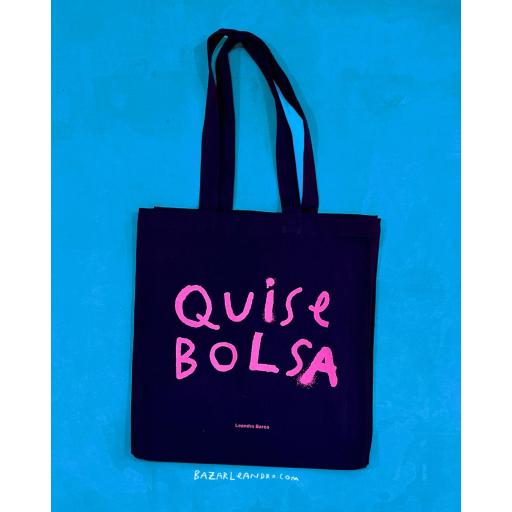Bolsa azul oscura de lona «QUISE BOLSA»