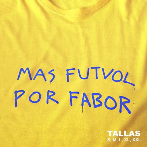 Camiseta amarilla MAS FUTVOL POR FABOR.  [2]