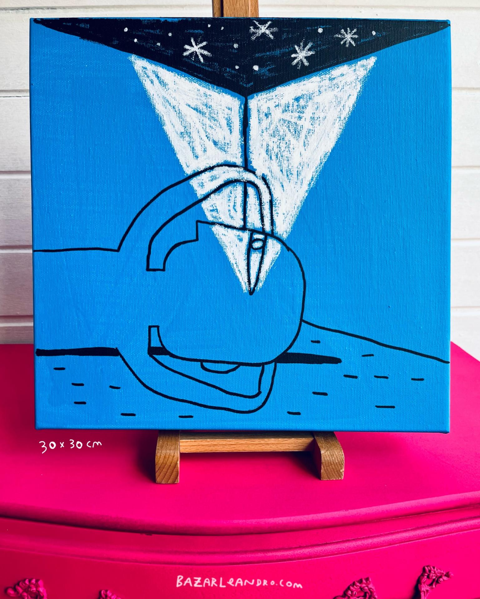 ZINE. Original sobre lienzo, 30 X 30 cms.