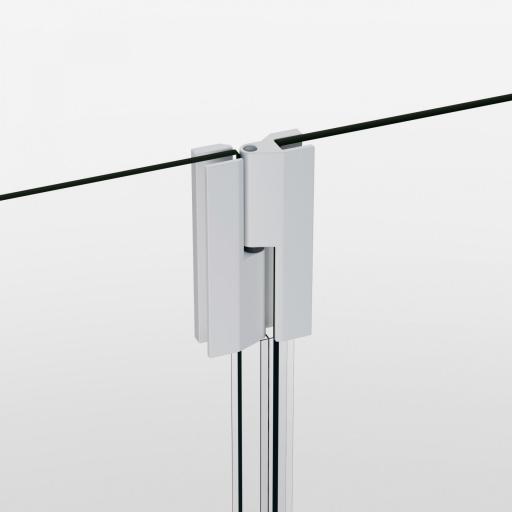 Mampara ducha fijo SCREEN + puerta con bisagras, cobre, blanco, níquel, titanio.  [4]