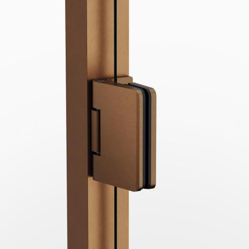 Mampara puerta abatible GLASS BISAGRA COMBI B, negro, oro, cobre, níquel, blanco, titanio, cromo [7]