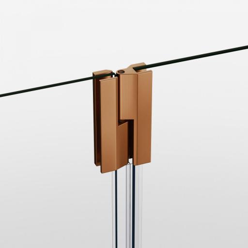 Mampara ducha fijo SCREEN + puerta con bisagras, cobre, blanco, níquel, titanio.  [5]