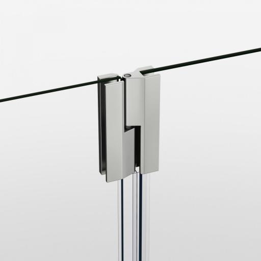 Mampara ducha fijo SCREEN + puerta con bisagras, cobre, blanco, níquel, titanio.  [6]