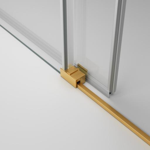 Mampara BASIC COLOR angular corredera vértice, cobre, níquel, oro, blanco, titanio [7]