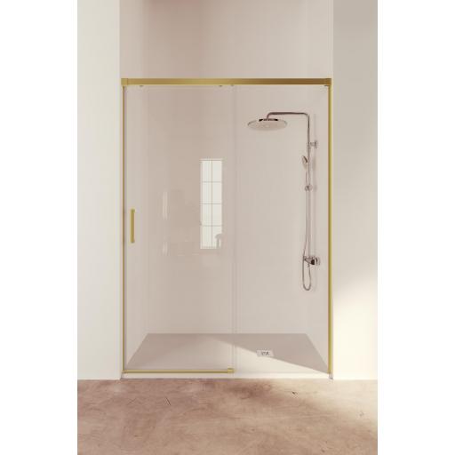 TREBAN frontal mampara fijo + corredera en oro rosa y más [1]