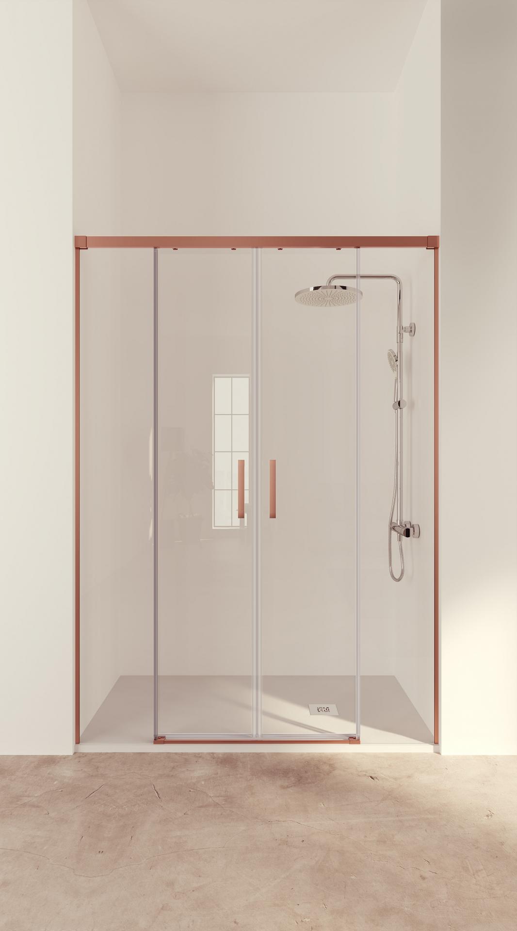 Mampara ducha Treban 2 fijos + 2 correderas centrales