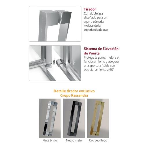 Mampara 2 puertas abatibles NA 506 plata brillo [1]