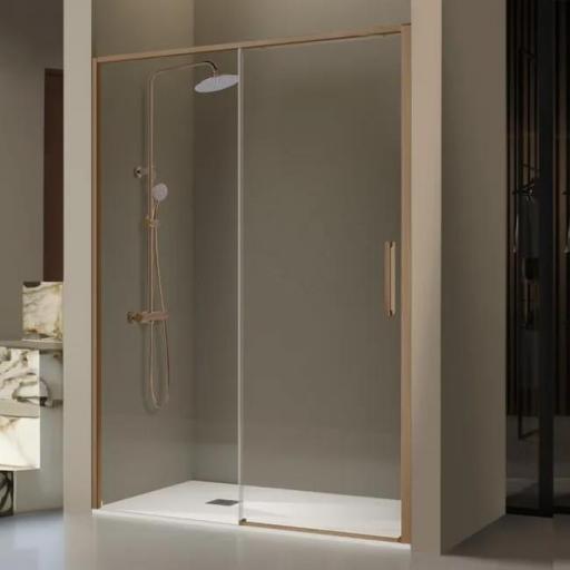 Mampara Delta DE102, Gun metal y bronce