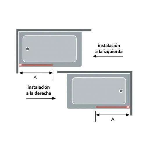 Mampara Delta DE102, Gun metal y bronce [5]