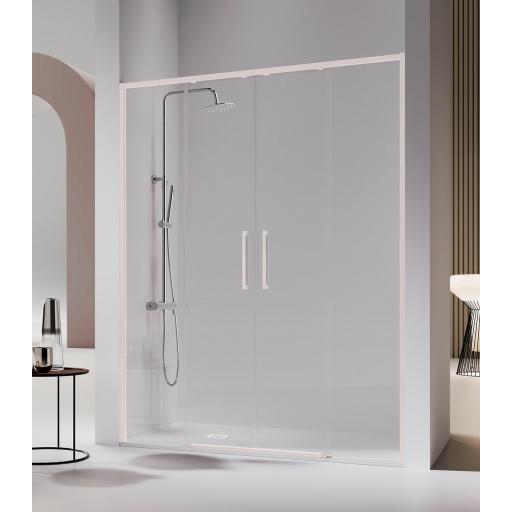 Mampara DELTA DE100 2 fijos con 2 correderas centrales con poco perfil