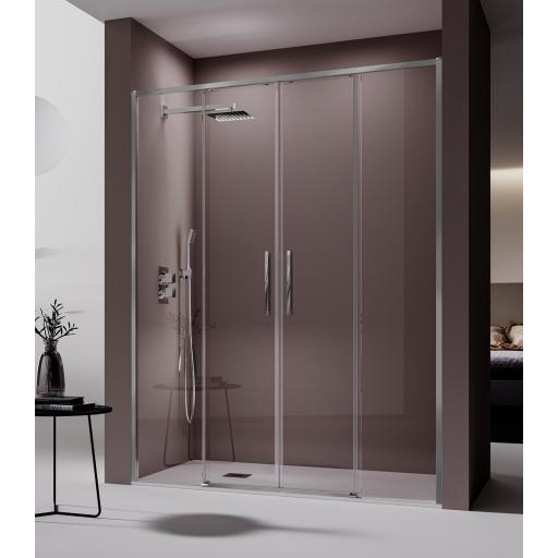 Mampara DELTA DE100 2 fijos con 2 correderas centrales con poco perfil [1]