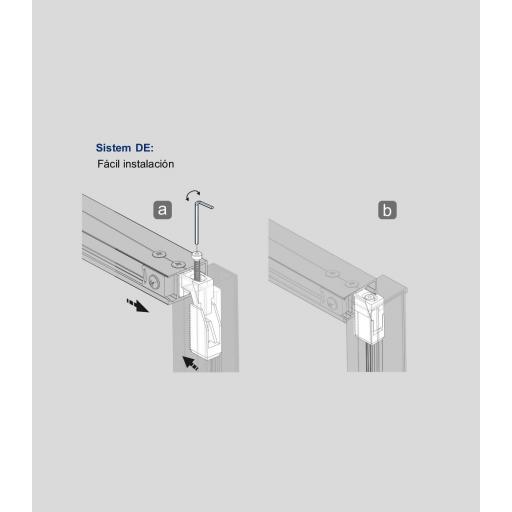 Mampara DELTA DE100 2 fijos con 2 correderas centrales con poco perfil [5]