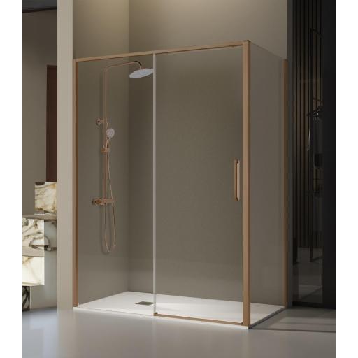 Mampara Delta DE102, Gun metal y bronce