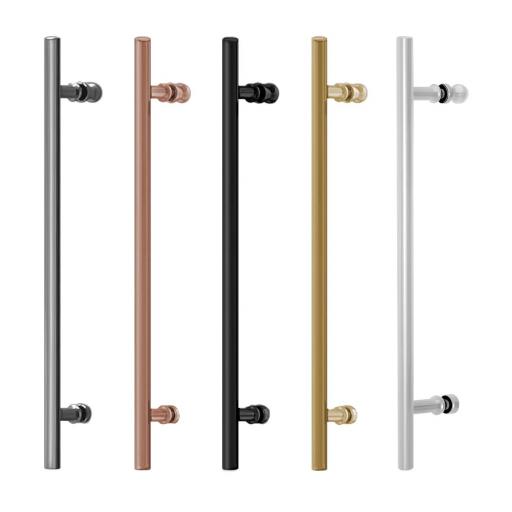 URBAN UR100 mampara ducha 2 fijos + 2 correderas centrales, plata mate cepillado, oro, negro bronce, plata brillo [3]