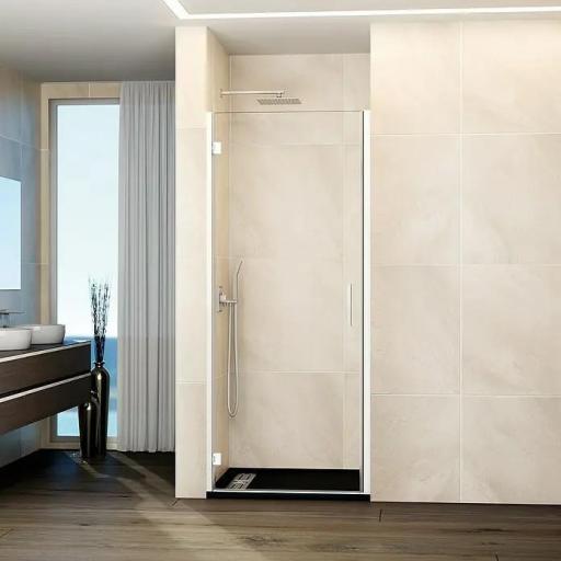 Mampara puerta abatible GLASS BISAGRA COMBI B, negro, oro, cobre, níquel, blanco, titanio, cromo [3]