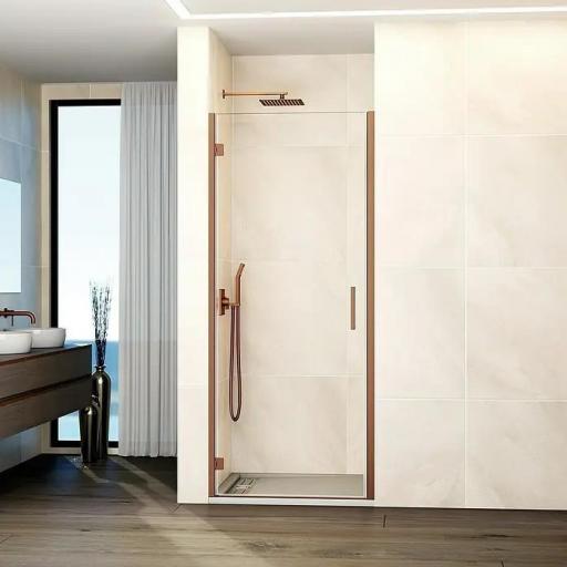 Mampara puerta abatible GLASS BISAGRA COMBI B, negro, oro, cobre, níquel, blanco, titanio, cromo [5]