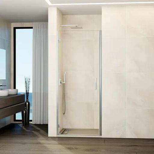 Mampara puerta abatible GLASS BISAGRA COMBI B, negro, oro, cobre, níquel, blanco, titanio, cromo [4]
