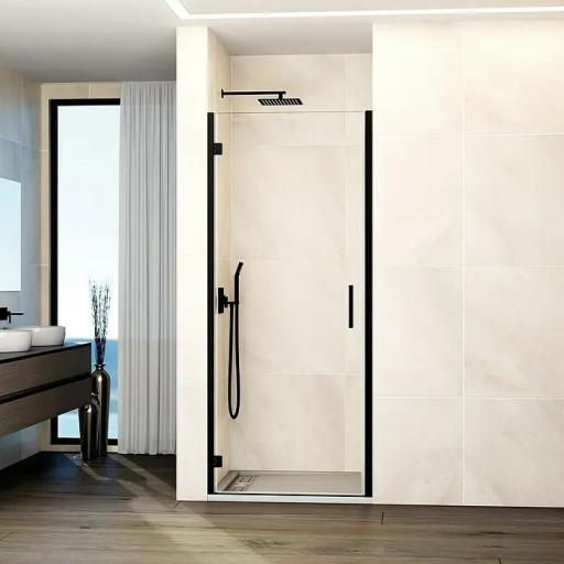 Mampara puerta abatible GLASS BISAGRA COMBI B, negro, oro, cobre, níquel, blanco, titanio, cromo [2]