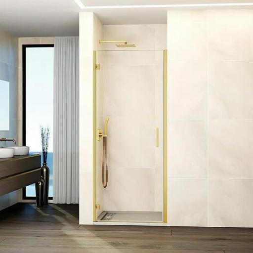 Mampara puerta abatible GLASS BISAGRA COMBI B, negro, oro, cobre, níquel, blanco, titanio, cromo [0]