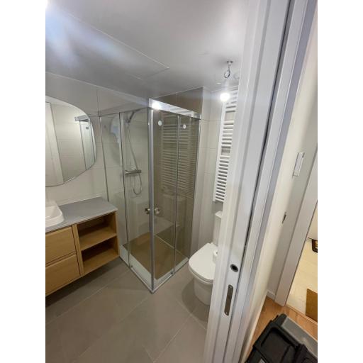 Mampara ducha angular corredera para platos pequeños con tiradores uñeros extraplanos | 60x60 70x70 80x80 [3]