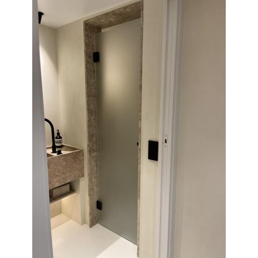 Mampara puerta WC abatible 180ª