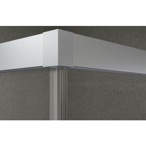 QUEBEC mampara angular corredera negro y plata [3]