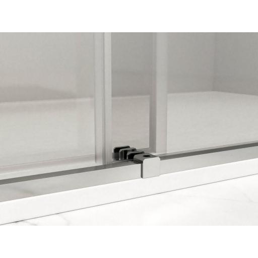 Mampara ducha con las 2 hojas correderas. F2V SYSTEM frontal [1]