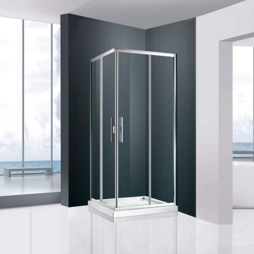 Mampara ducha, VTB 2+2, angular corredera, calidad a un precio muy económico