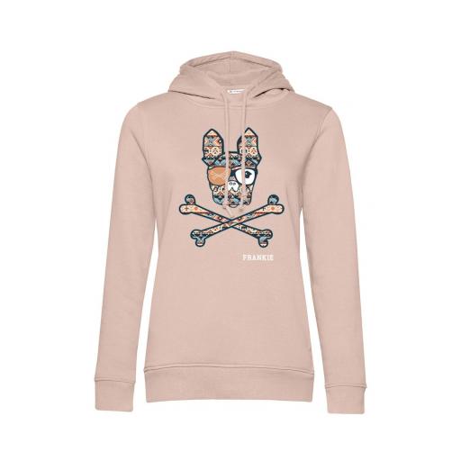 Sudadera de mujer con capucha print étnico