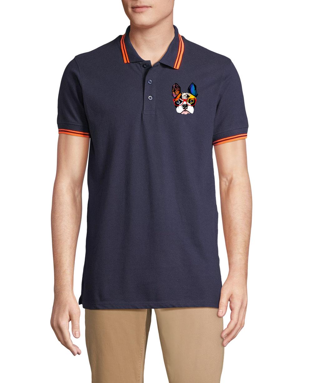 Polo contraste bulldog francés