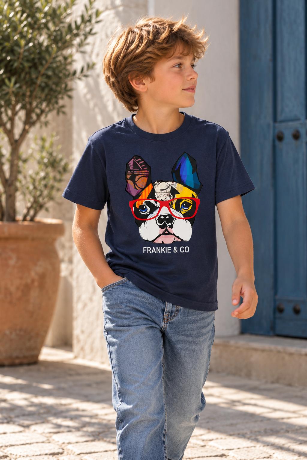 Camiseta de niño bulldog francés