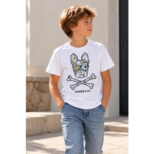 Camiseta de niño military bulldog