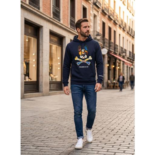 Sudadera capucha Frankie bulldog skull [2]