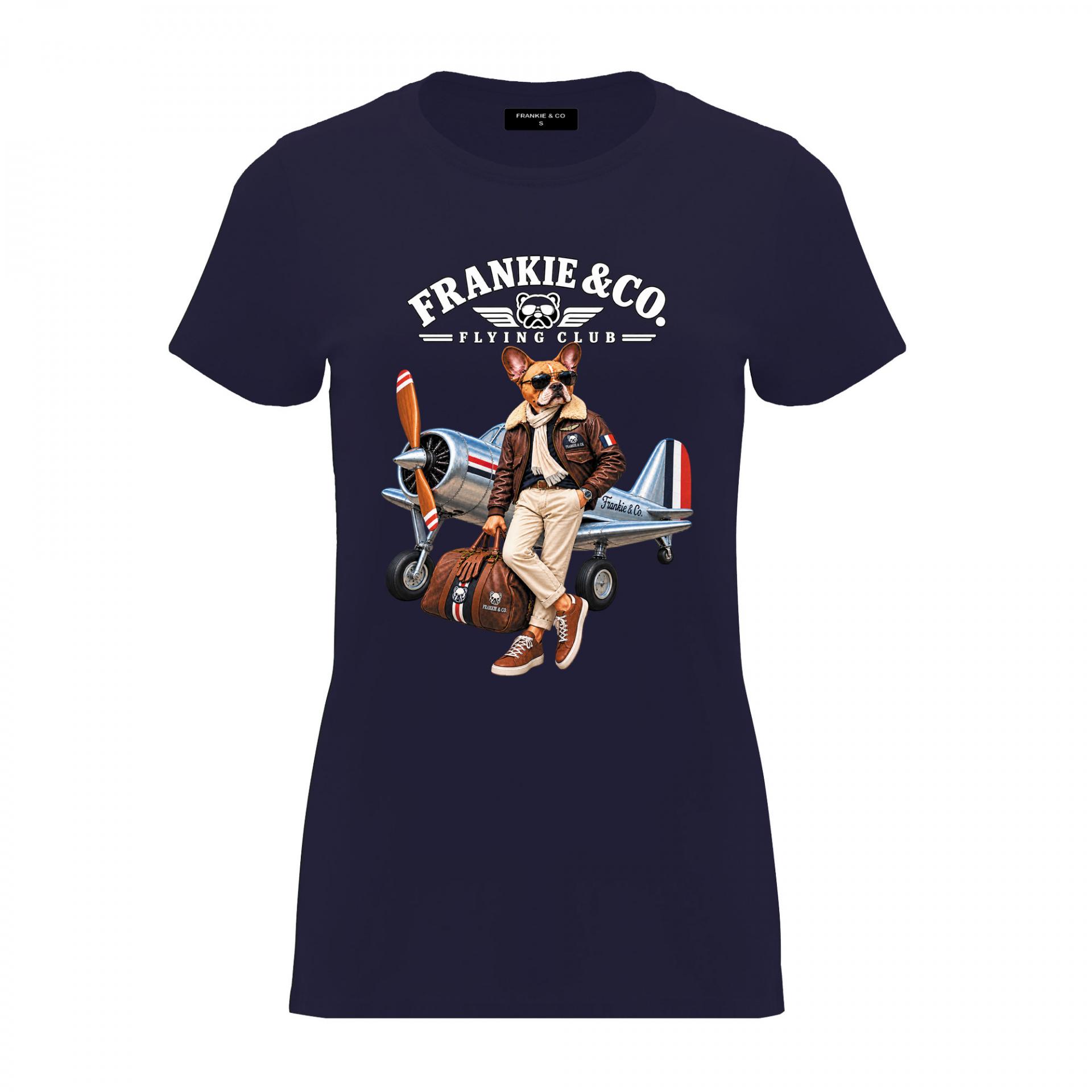 Camiseta de mujer bulldog aviador