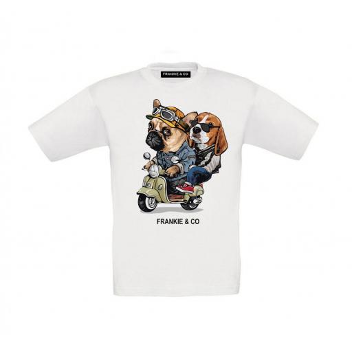 Camiseta de niño motorbike dogs